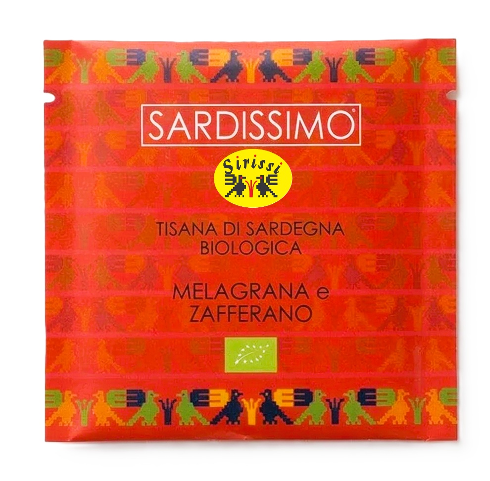 Tisana alla melagrana e zafferano barattolino 8 filtri 1 Tisana alla melagrana e zafferano barattolino 8 filtri - immagine 1